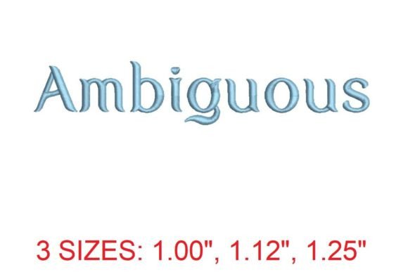 Ambiguous Embroidery Font: Creative Stitching