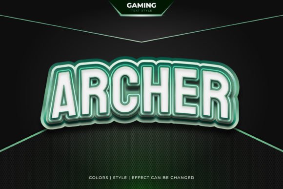 Archer Game Text Effect: 3D Embossed Style