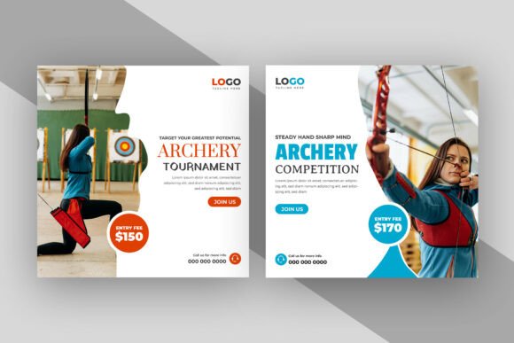 Archery Game Social Media Post Template