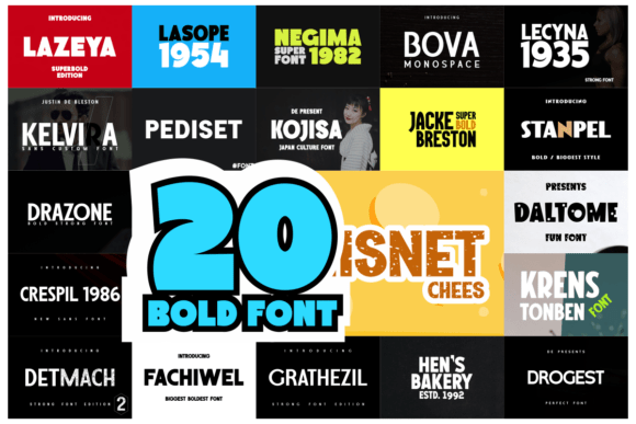Bold Sans Font Bundle: 20 Striking Typefaces for Impactful Design