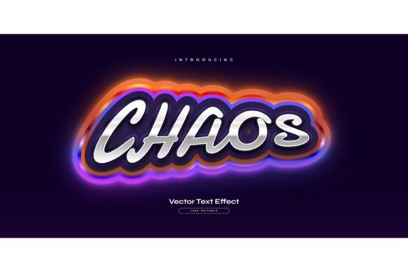 Chaos Text Game Style: Neon Effect for Impactful Designs