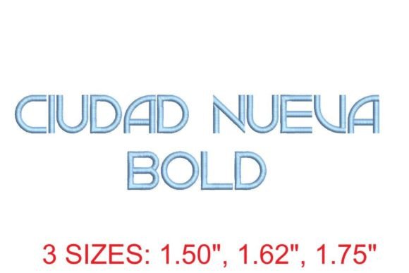 Ciudad Nueva Bold Embroidery Font