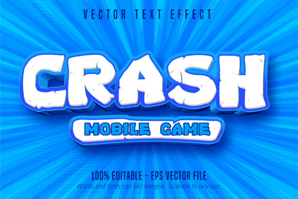 Crash Mobile Game Text Effect: Bold, Editable Typography