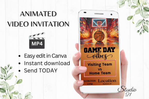 Create Your Animated Basketball Game Invite in Minutes