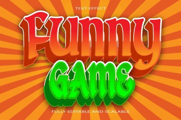Funny Game Editable Text Effect for Adobe Illustrator