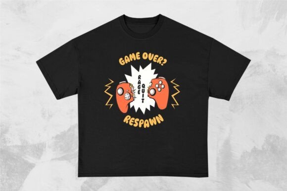 Game Over Funny Gaming T-shirt Design