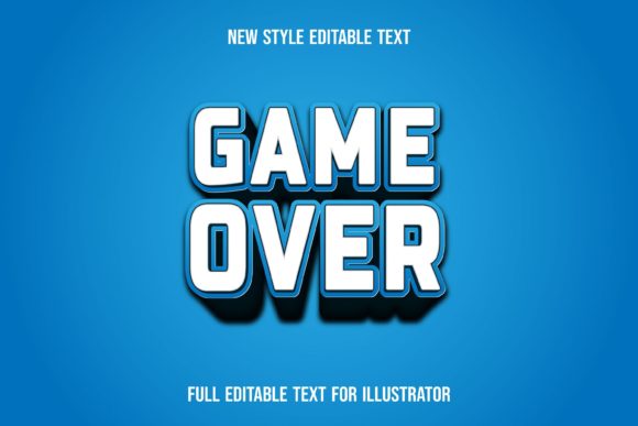 Game Over Text Effect: Bold Vector Typography for Impactful Design