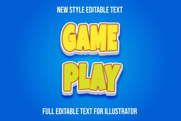 Game Play Text Effect: Dynamic Vector Typography