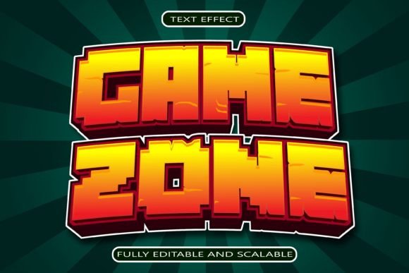 Game Zone Editable Text Effect