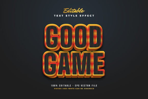 Good Game Text Style Effect for Modern Design