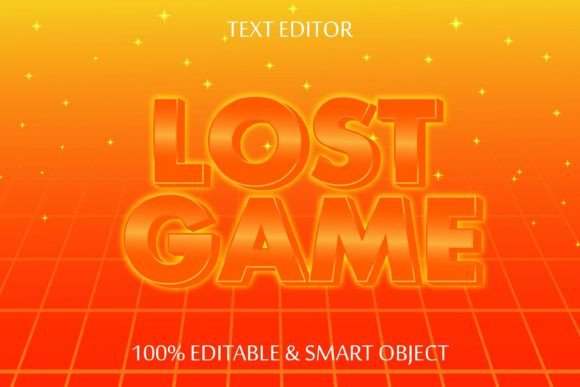 Lost Game Editable Text Effect