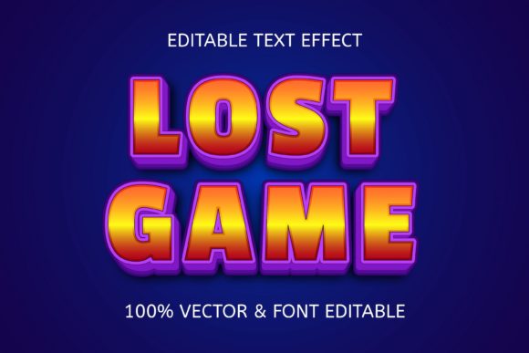 Lost Game Style 3 Dimension Text Effect