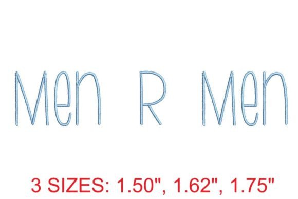 Men R Men Medium Embroidery Font for Stylish Projects
