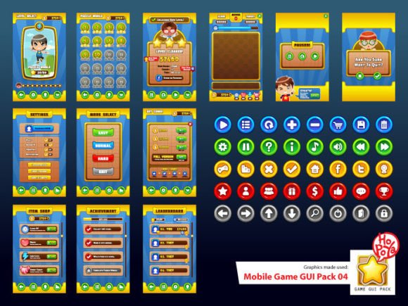 Mobile Game GUI Pack 04: A Complete Asset for Game Developers
