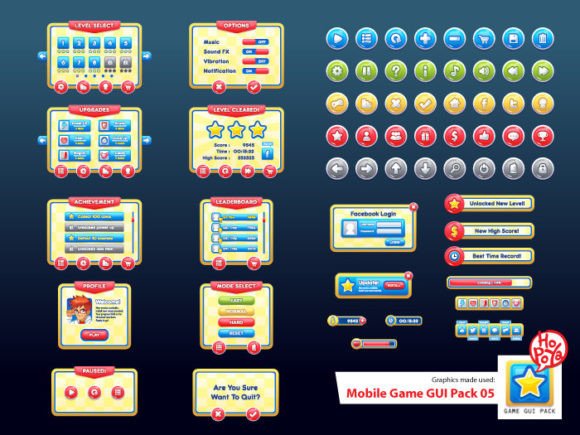 Mobile Game GUI Pack 05: A Designer's Toolkit
