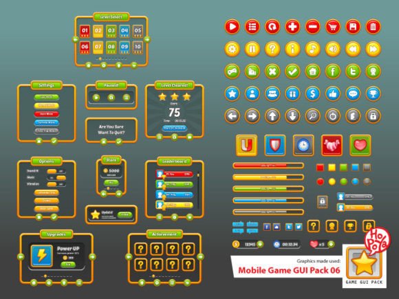 Mobile Game GUI Pack 06: Elevate Your Game's Interface