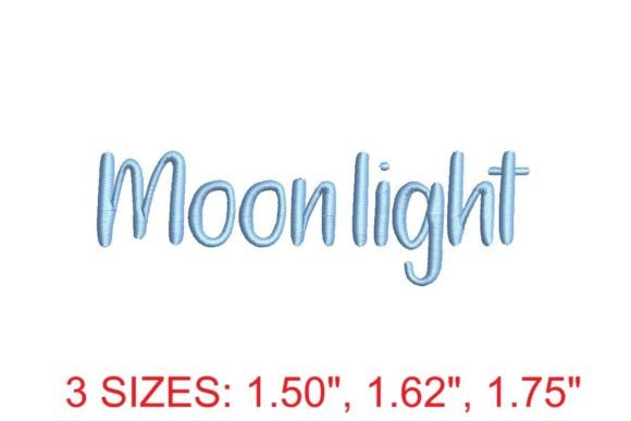 Moonlight Embroidery Font: Elegant Stitching