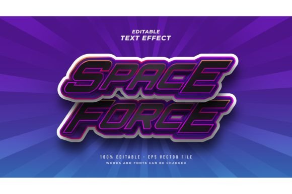 Space Force Text in 3D Game Style: A Dynamic Design Asset