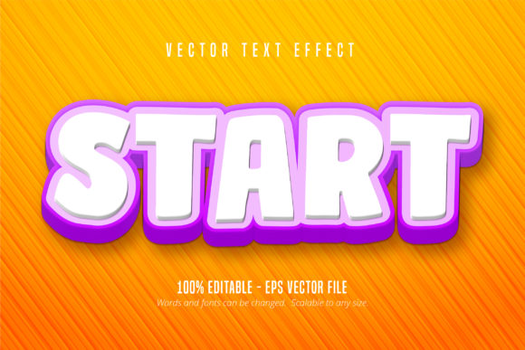 Start Text: Game Style Text Effect for Adobe Illustrator