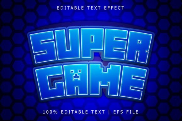 Super Game Editable Text Effect for Adobe Illustrator
