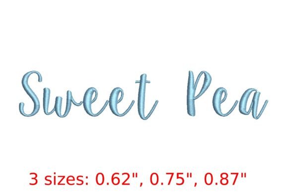 Sweet Pea Embroidery Font: A Delicate Script for Your Projects