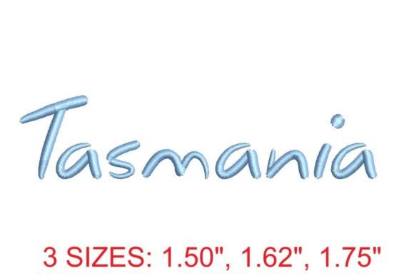 Tasmania Font: Elegant Embroidery Lettering for Personalized Projects