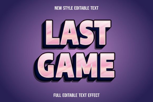 Text Effect-last Game: A Versatile Design Asset