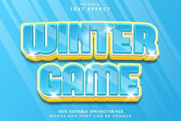 Winter Game Editable Text Effect: A Dynamic Design Asset